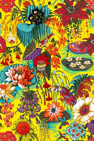 花卉印花华亿平台图片