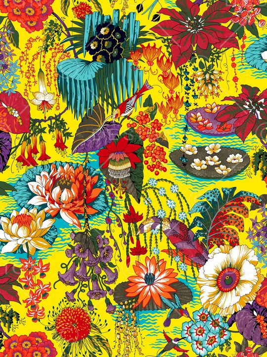 花卉印花华亿平台图片