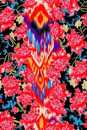 花卉印花华亿平台图片