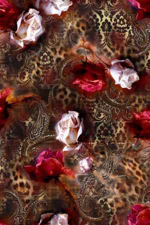 花卉印花华亿平台图片