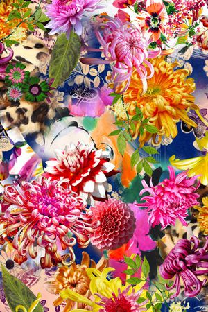 花卉印花华亿平台图片