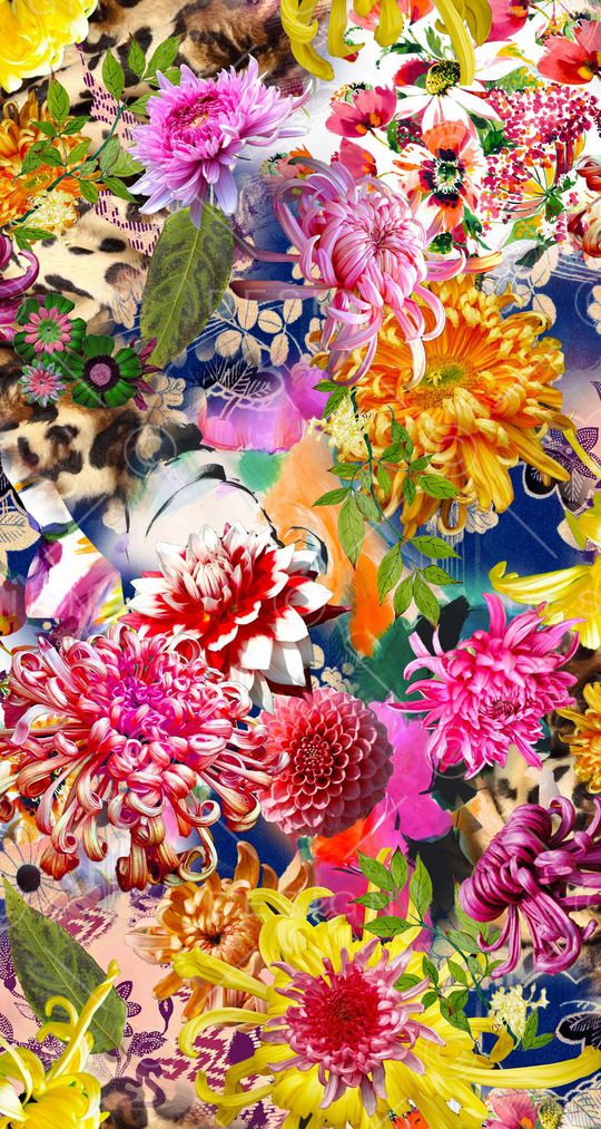 花卉印花华亿平台图片