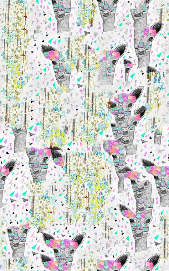 梅花鹿印花华亿平台图片