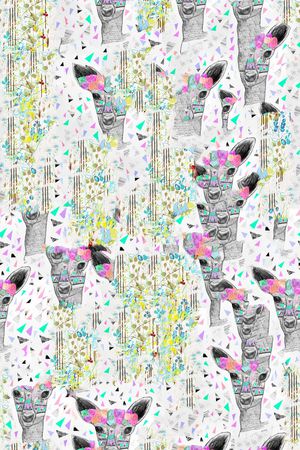 梅花鹿印花华亿平台图片