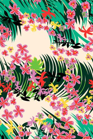 花卉 热带风情 植物印花华亿平台图片