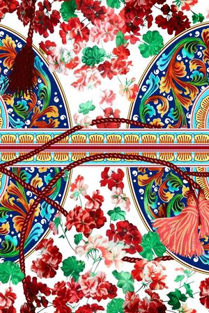 花卉印花华亿平台图片