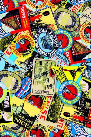 拼贴 邮票 商标印花华亿平台图片