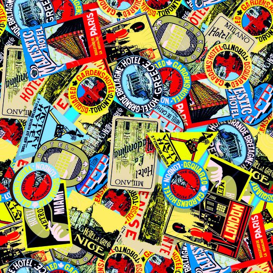 拼贴 邮票 商标印花华亿平台图片