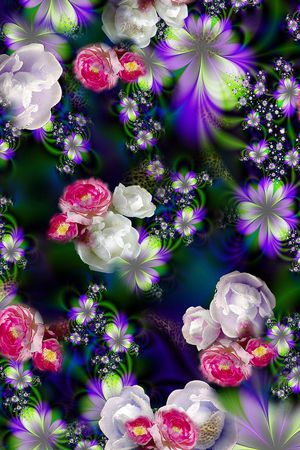 花卉印花华亿平台图片