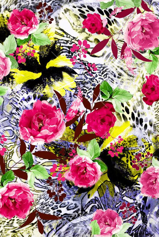 动物纹印花华亿平台图片