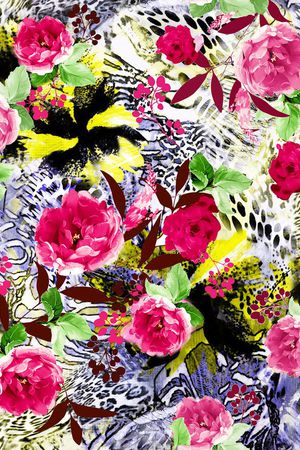 动物纹印花华亿平台图片