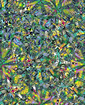 260421-WT192缤纷蝴蝶花卉幻彩组合印花