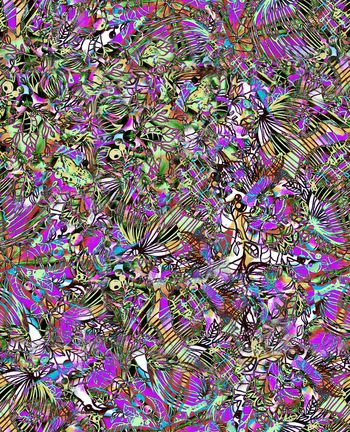 260422-缤纷蝴蝶花卉幻彩组合印花华亿平台