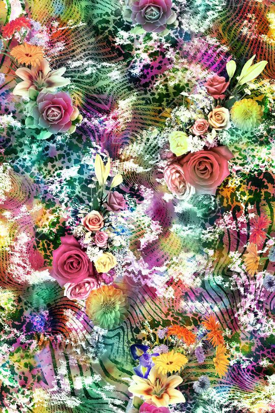 花卉印花华亿平台图片