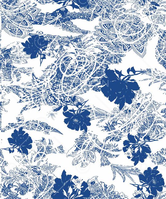 花卉印花华亿平台图片