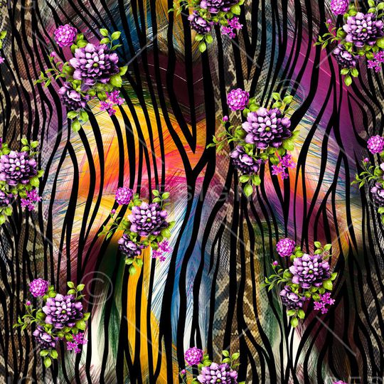 花卉印花华亿平台图片