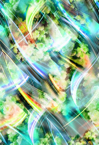 260631-多彩光影梦幻花卉花朵