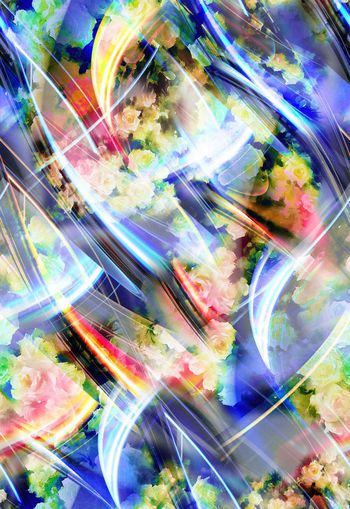 260633-多彩光影梦幻花卉花朵