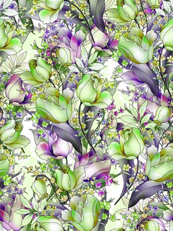 260739-多彩花卉花朵组合