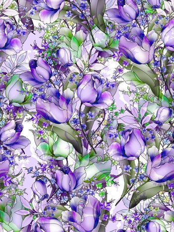 260740-多彩花卉花朵组合