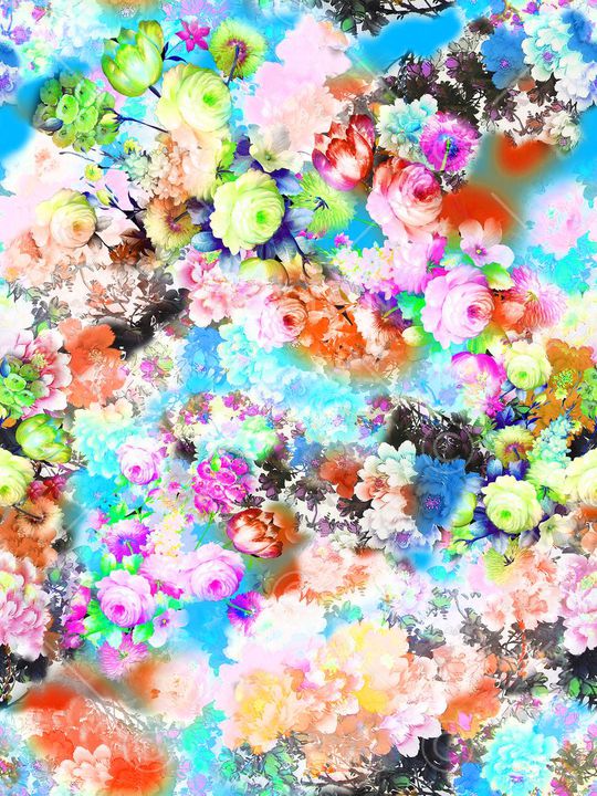 花卉印花华亿平台图片