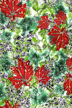 枫叶印花华亿平台图片