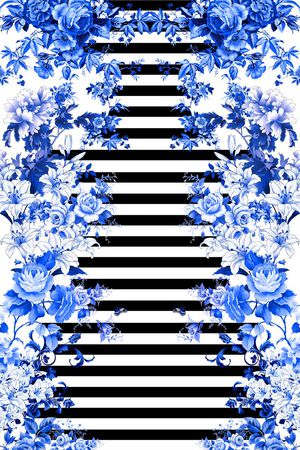 黑白印花华亿平台图片