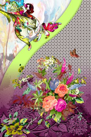 花卉印花华亿平台图片