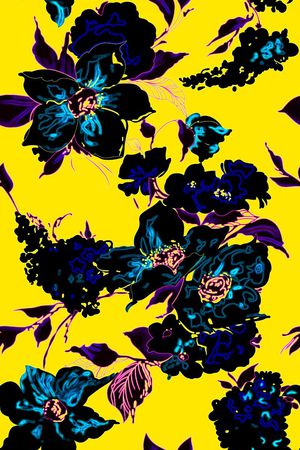 花卉印花华亿平台图片