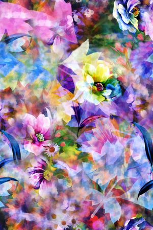 花卉印花华亿平台图片