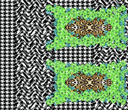 千鸟格印花华亿平台图片