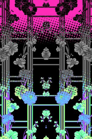 花卉印花华亿平台图片