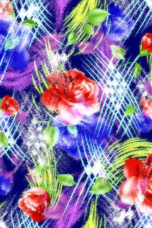 花卉印花华亿平台图片