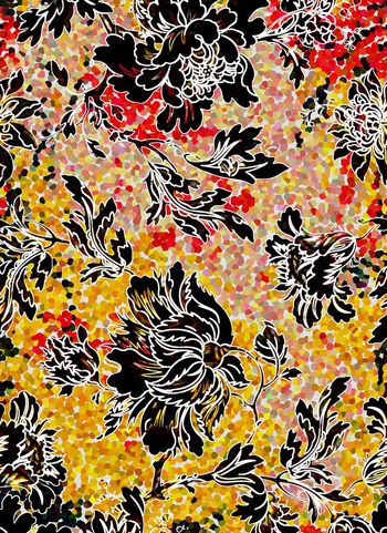 261196-A11-A - 点彩暗叶花卉