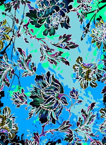 261198-A11-A - 艺术剪影花卉