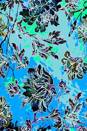 花卉印花华亿平台图片