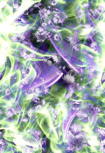 261212-多彩抽象光影花卉花朵