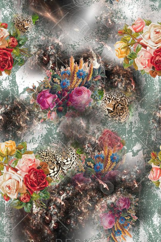 花卉印花华亿平台图片