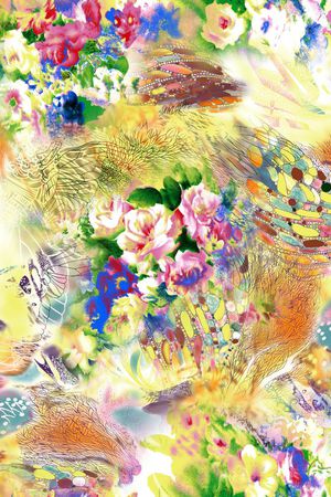 花卉印花华亿平台图片