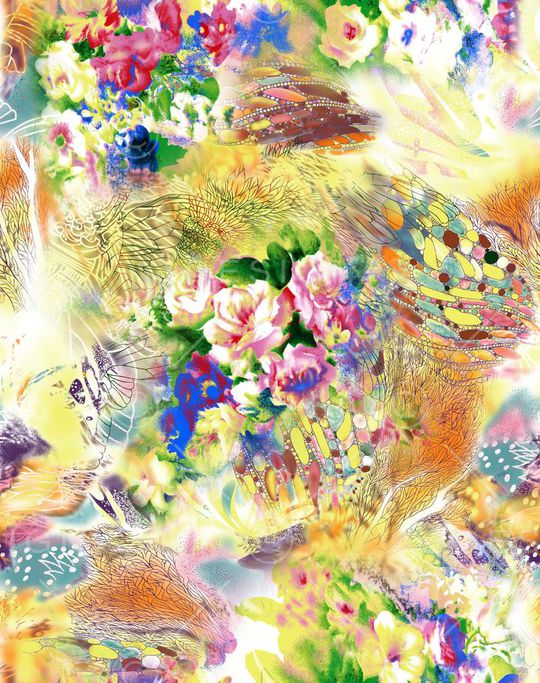 花卉印花华亿平台图片