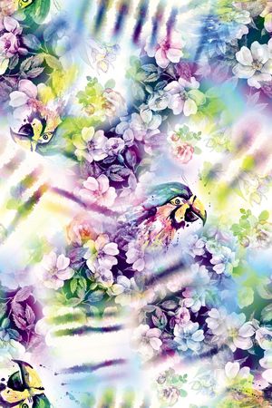 花卉印花华亿平台图片