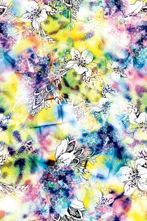 花卉印花华亿平台图片