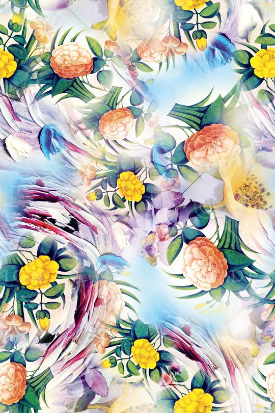 花卉印花华亿平台图片