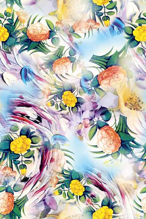 花卉印花华亿平台图片