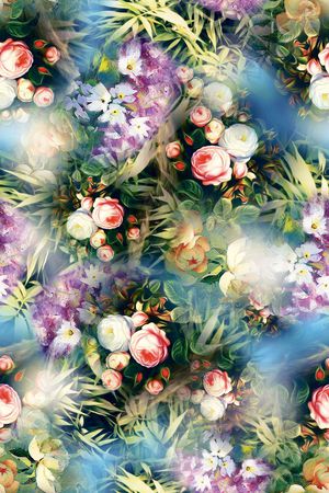 花卉印花华亿平台图片