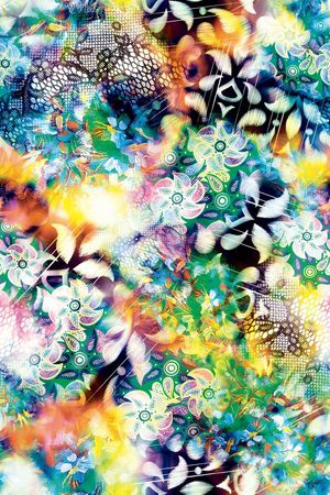 花卉印花华亿平台图片