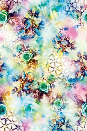 花卉印花华亿平台图片