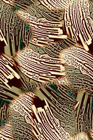 几何 肌理 拼贴 抽象 科技感 条纹印花华亿平台图片