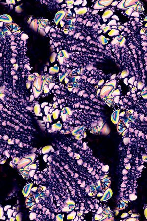 几何 肌理 拼贴 抽象 黑底 紫色 科技感 细胞印花华亿平台图片