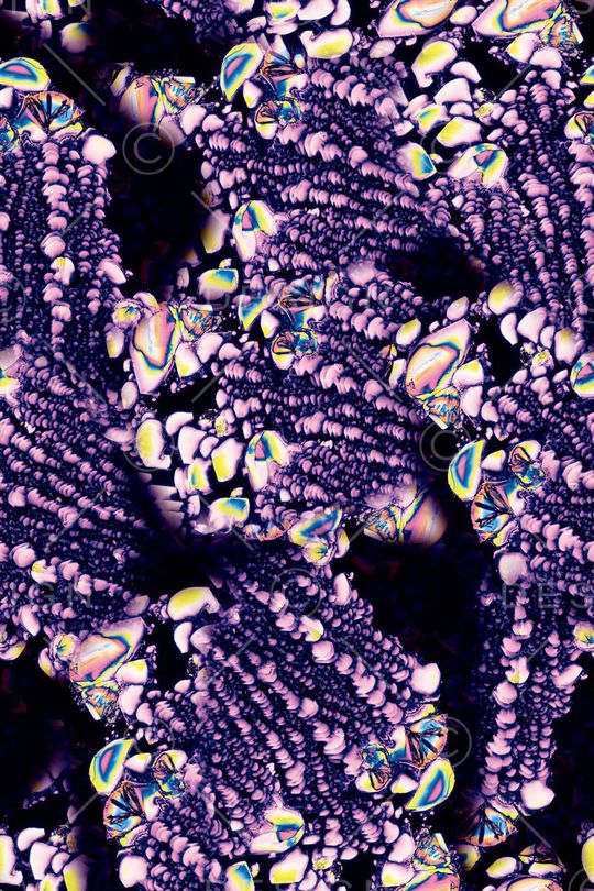 几何 肌理 拼贴 抽象 黑底 紫色 科技感 细胞印花华亿平台图片